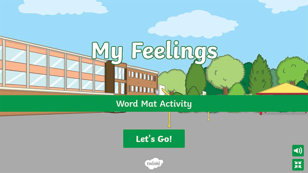 My Feelings Interactive Word Mat Activity - Twinkl