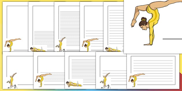 gymnastic kids clipart border