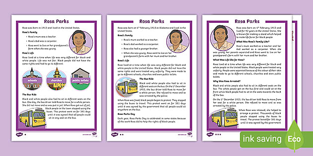 rosa parks ks1 activities