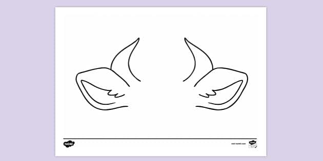 FREE Cow Ears Colouring Colouring Sheets (teacher made)