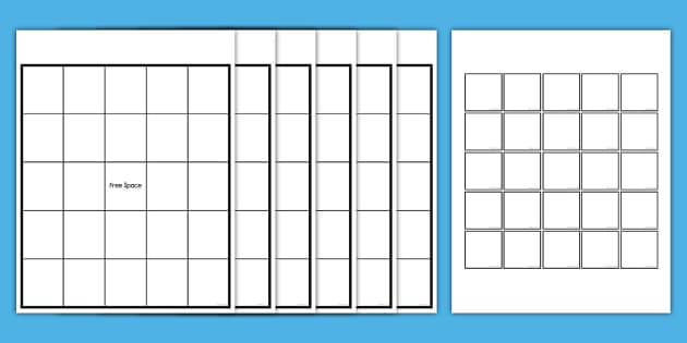 Blank Bingo Template (teacher made) - Twinkl