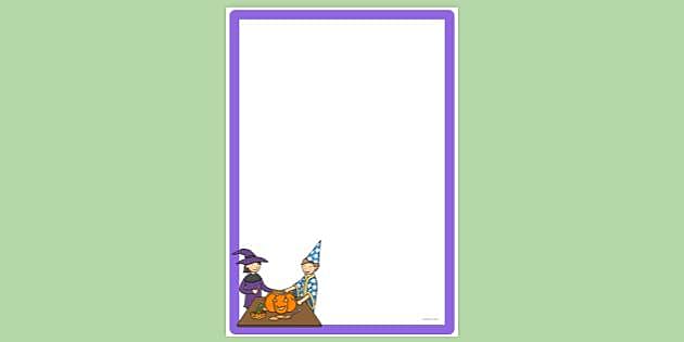 FREE! - Carving a Pumpkin Page Border | Page Borders | Twinkl