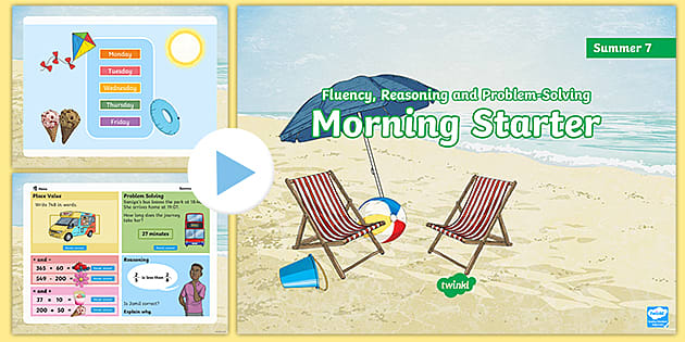 Year 3 Maths Summer Morning Starter PowerPoint 7 - Twinkl