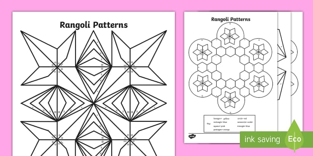 Rangoli Designs to Color, Teaching Resource