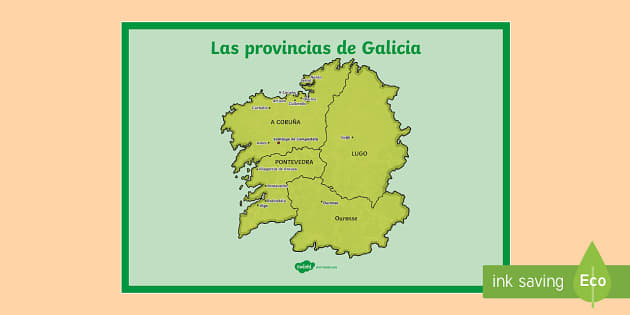 free póster las provincias de galicia profesor hizo