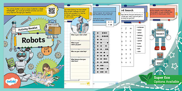 Robots Activity Booklet (Ages 7 - 9) (teacher made) - Twinkl