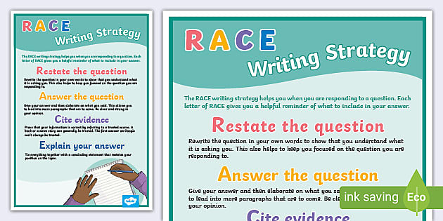 RACE Writing Strategy - RACE Respondiendo a la Comprension de Lectura