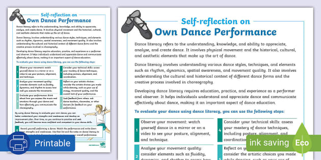 modern dance reflection essay