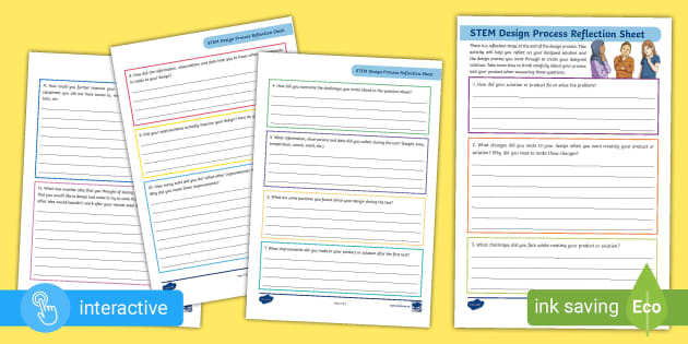 STEAM/ STEM Reflection Sheet English and Spanish