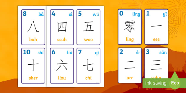 Chinese Numbers 0 10 Mandarin Chinese Primary Resource