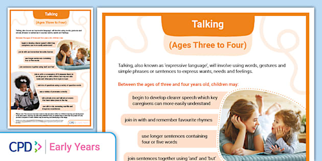 Expressive Language Skills Ages 3-4 | CPD | Twinkl - Twinkl