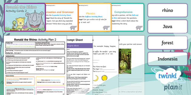 Ronald the Rhino Guided Reading 2 Y2 (teacher made) - Twinkl