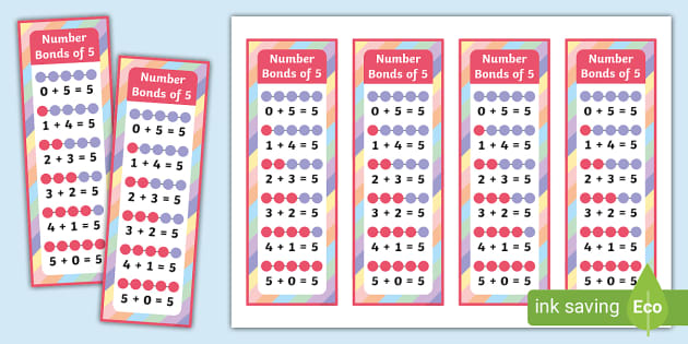 number-bonds-of-5-bookmarks-number-bonds-of-5-twinkl