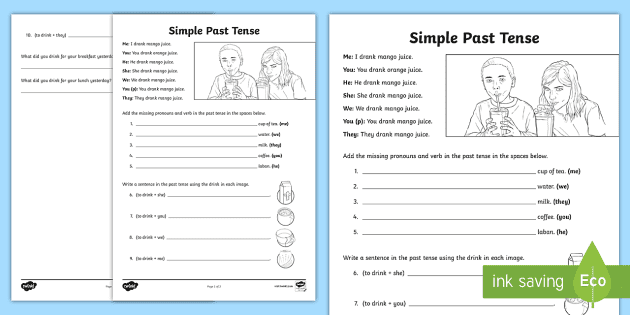 Past Simple - Test Worksheet for English & ESL Students by Teach