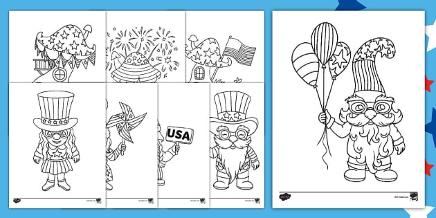 4th of July Color by Number Sheets Are Perfect Activity for Kindergarten,  Color Guide for Kids, Printable 4th of July Themed Coloring Page 