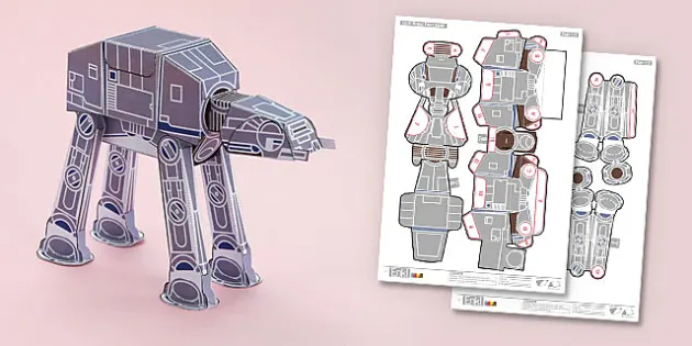 Sci Fi Walker Paper Model Printable Primary Resources