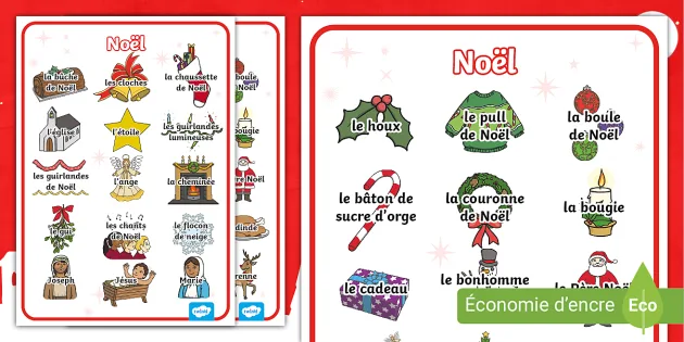 Vocabulaire de Noël interactive worksheet