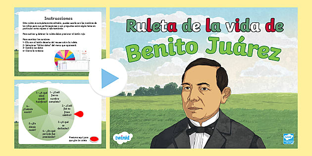 FREE! - PowerPoint: Ruleta de la vida de Benito Juárez