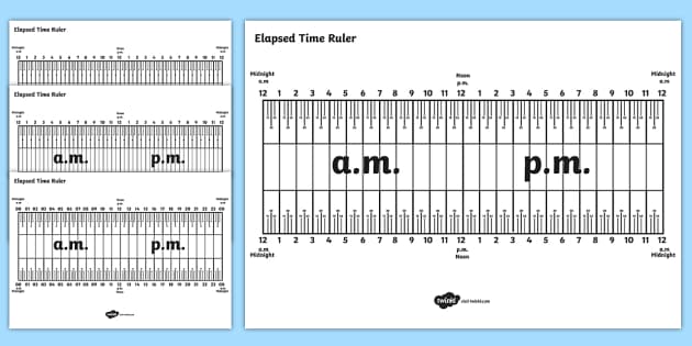 elapsed time ruler teacher made