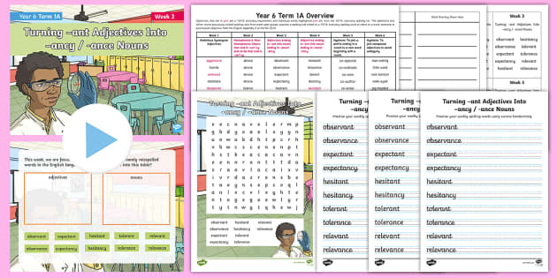 Year 6 Term 1A Week 3 Spelling Pack Year 6 Term 1A Week 3 Spelling Pack