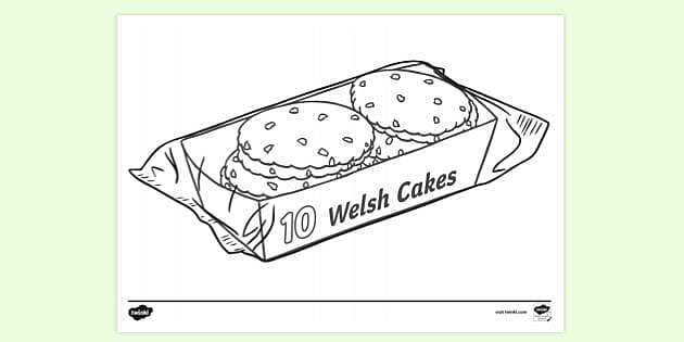 FREE! - Packet of Welsh Cakes Colouring Sheet | Colouring Sheets