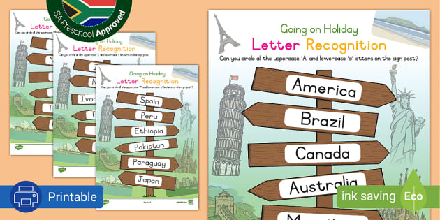 Going on Holiday Letter Recognition Activity Sheets - Twinkl