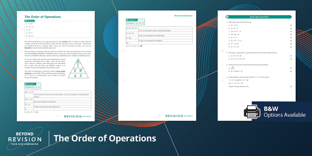 👉 The Order Of Operations (BIDMAS) (Teacher-Made)