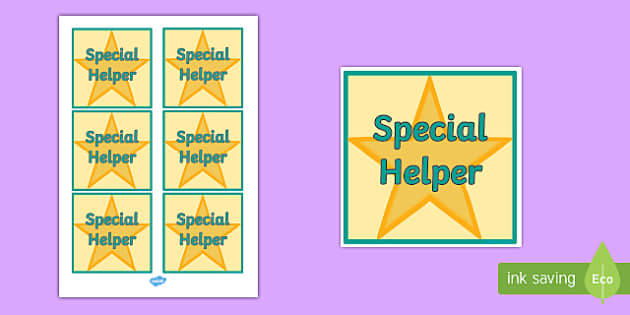 FREE! - 👉 Special Helper Badge (teacher made) - Twinkl