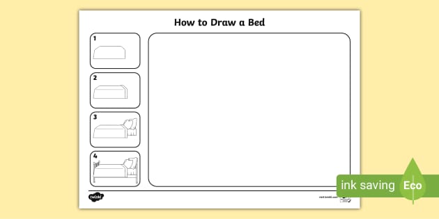 HOW TO DRAW BED STEP BY STEP, EASY | SIMPLE BED DRAWING | BED DRAWING EASY  | DRAW A BED EASY - YouTube
