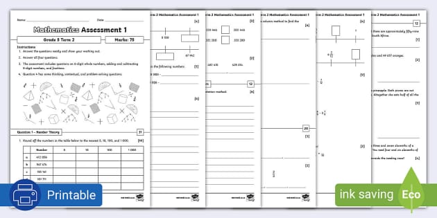 Grade 5 Maths Term 2 Exam Papers - Intermediate Phase