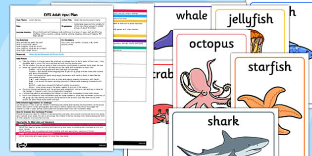 Under the Sea Movement Game EYFS Adult Input Plan Resource Pack