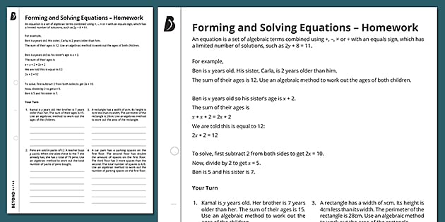 Solving Equations - GCSE Maths - Steps, Examples & Worksheet