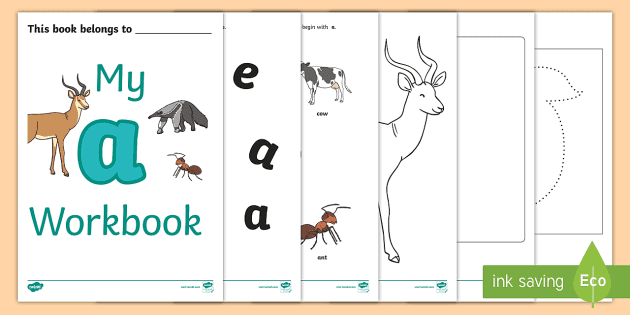 Free A Words Workbook Lower Case Grade 1