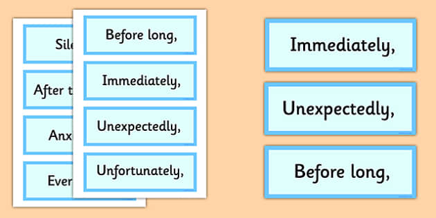 Fronted Adverbial Cards (teacher made) - Twinkl