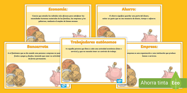 Pósters: Conceptos Básicos De Economía - Twinkl