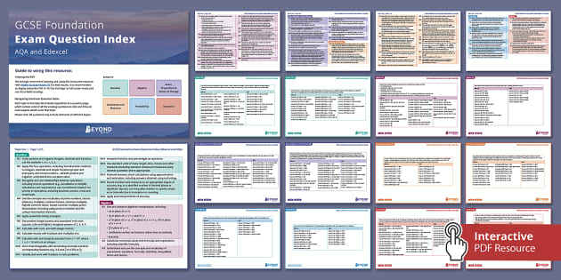 👉 GCSE Maths Exam Question Overview - Foundation - Twinkl