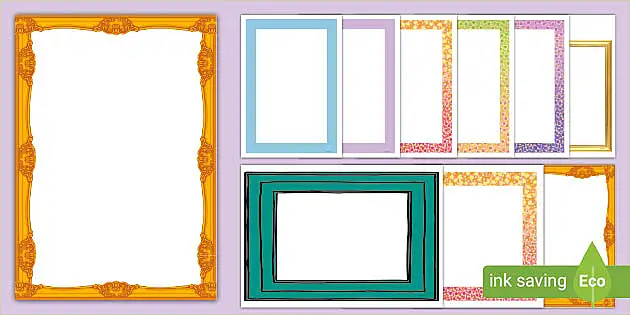 Children's Art Picture Frames Display Posters Cut-Outs