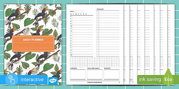 Daily Planner Booklet  Twinkl Busy Bees (Teacher-Made)
