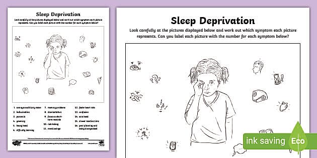 Sleep Deprivation Activity Sheet | Health Education | PSHE