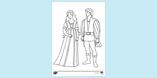 romeo and juliet coloring page