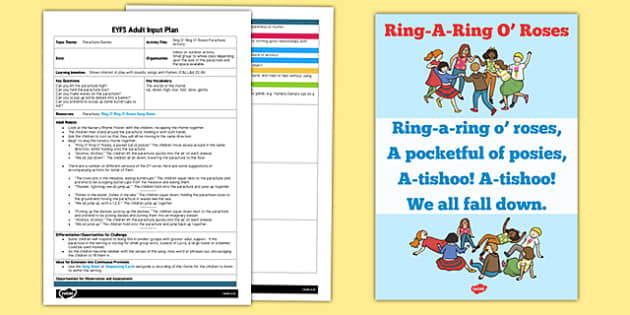 Ring A Ring O Roses Parachute Activity Kindergarten Resource Pack
