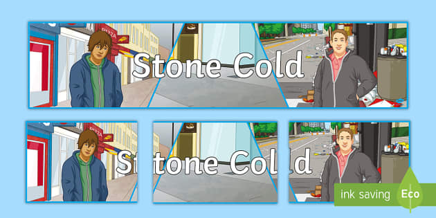 'Stone Cold' by Robert Swindells Display Banner - Twinkl