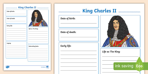 King Charles II Fact File,KING Charles II - Twinkl