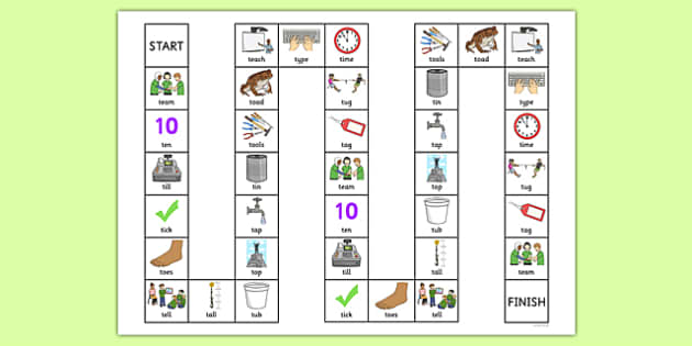 Initial T Words 1 - Match The Memory