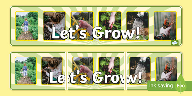 Let's Grow! Photo Display Banner (teacher made) - Twinkl