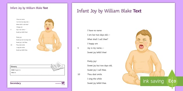 william blake infant joy analysis