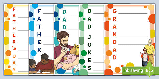 Father's Day Acrostic Poem (teacher made) - Twinkl