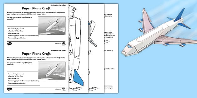 Paper Aeroplane STEM Activity Craft Worksheet