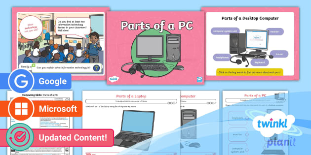 Parts of a Computer Poster,Computing (Teacher-Made) - Twinkl