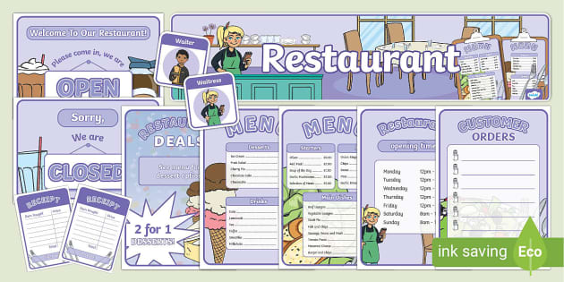 Restaurant Role Play Children's Menu (Teacher-Made) - Twinkl